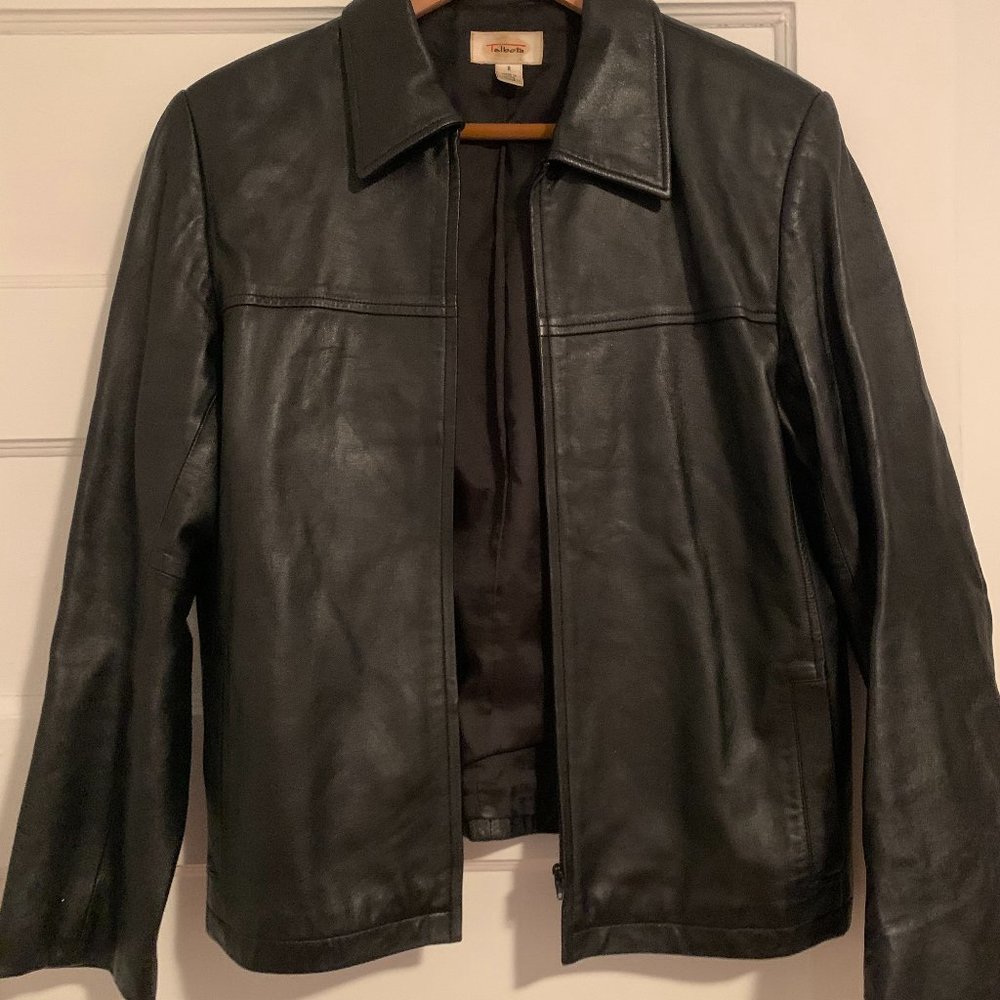 Talbots Black Leather Jacket